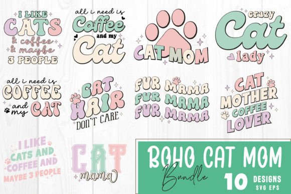 Boho Cat Mom SVG Bundle Graphics and Crafts Review