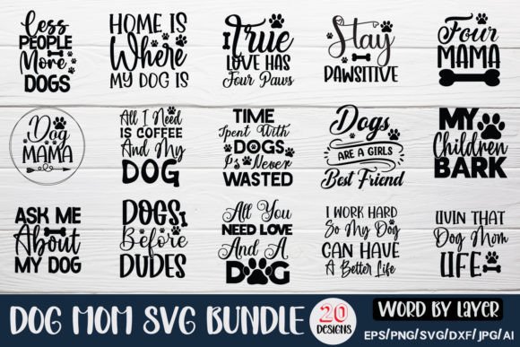 Dog Mom SVG Bundle: Graphics and Crafts for Makers