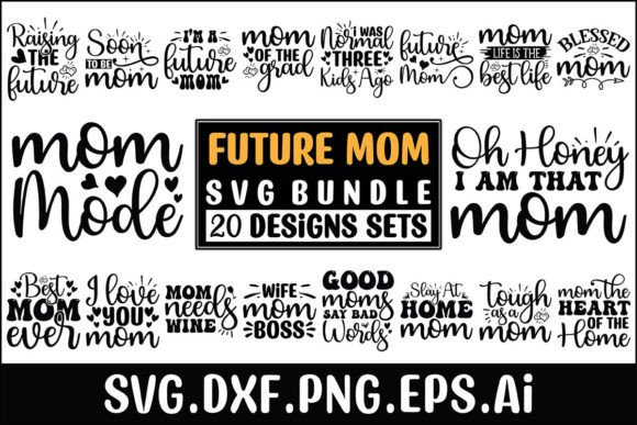 Future Mom SVG Designs Bundle: Graphics and Crafts for Branding