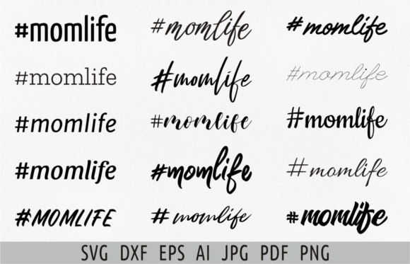 Mom Life Svg Bundle Hashtag Mom Svg File