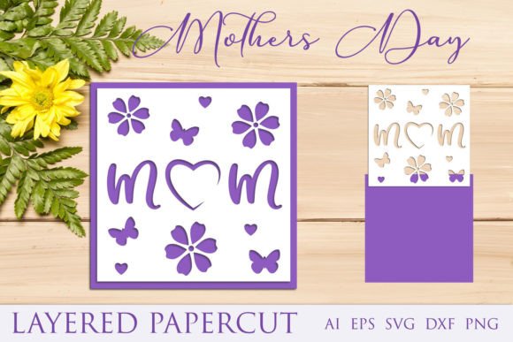 Mothers Day Papercut Card, Mom Svg Review