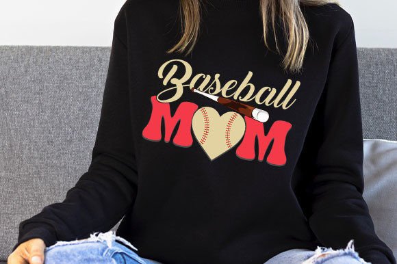Retro Baseball Mom SVG Sublimation Graphics and Crafts