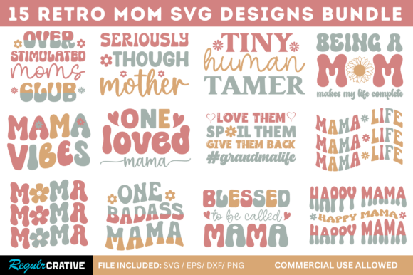 Retro Mom SVG Bundle, Retro Mom Png Graphics and Crafts Review